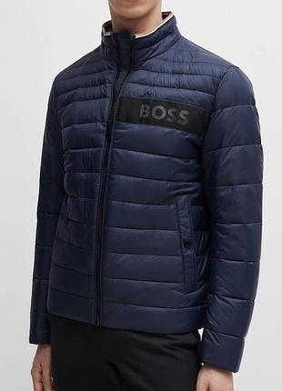 Куртка чоловіча зимова  hugo boss стьобана темно-синя