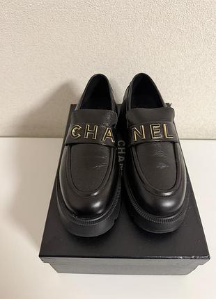Лоферы chanel leather 38(24cm) bottega