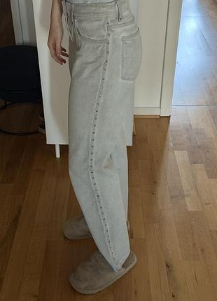 Джинси жіночі massimo dutti сірі 36 бавовна
