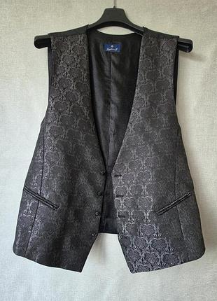 Премиальный мужской жилет guglielmo g. (made in italy), праздничный/костюмный