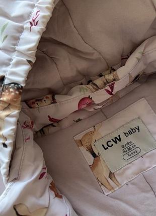 Зимовий комбінезон для дівчинки lcw baby з тваринним принтом, 12-18 місяців