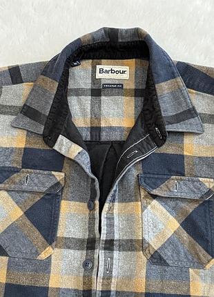 Куртка рубашка чоловіча barbour rhobell tailored overshirt у клітинку, xl