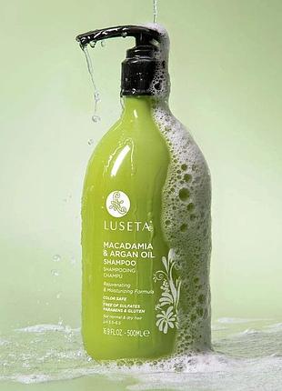 Шампунь для відновлення волосся luseta macadamia & argan oil shampoo 500ml