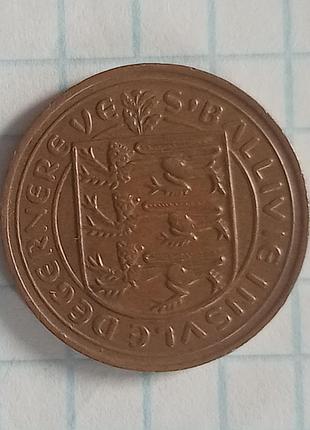 Гернси 1 пенни 1971 год 2