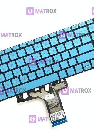 Оригинальная клавиатура для ноутбука hp 17-cn, hp 17-cp series, ukr, blue, подсветка