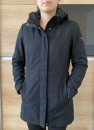 Жіноча подовжена куртка columbia softshell (софтшел) з капюшоном — стан нової! розмір м