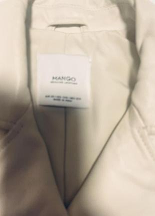 Шкіряна куртка mango 4