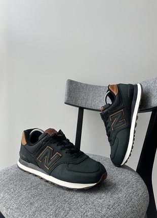 Шкіряні чоловічі осінні преміальні кросівки кеди взуття new balance