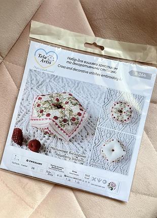 Набір для вишивання хрестиком tela artis малинове біскорню х-364