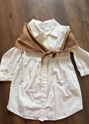Сукня-сорочка для дівчаток zara біла 86-92 см