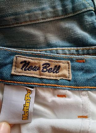 Стильні трендові джинси  34-l/xl  вінтаж meltin'pot  модель new bell естетика y2k ретро -денім кльошні