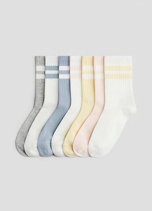 Тонкие вязаные носки из мягкой хлопковой смеси с эластичным верхом h&m