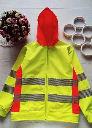 10 років, зріст 140 демісезонна куртка softshell зі світловідбивачами  артикул 28611