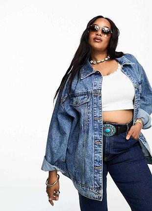 Джинсова куртка оверсайз asos design curve 5