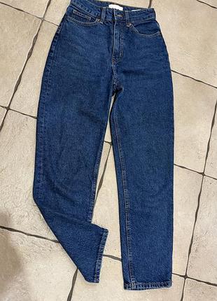 Джинси h&m прямого крою з високою посадкою (mom / straight), розмір 25 (xs / 34)