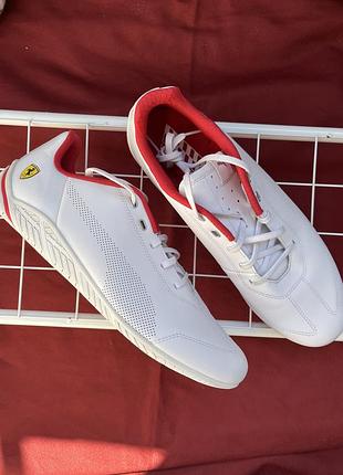 Кросівки чоловічі puma scuderia ferrari ridge cat motorsport білі, 45 розмір