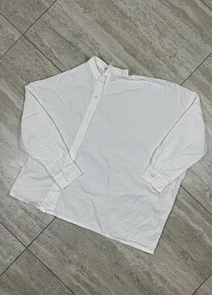 Toteme  spring/summer white long sleeve asymmetric cotton shirt size xs сорочка асиметрична біла