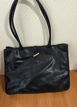 Longchamp оригінальна  шкіряна сумка тоут