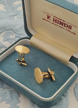 F. hinds vintage / вінтажні золотисті запонки / вінтажні запонки англія / золоті запонки / вінтажні золоті запонки / england vintage / vintage