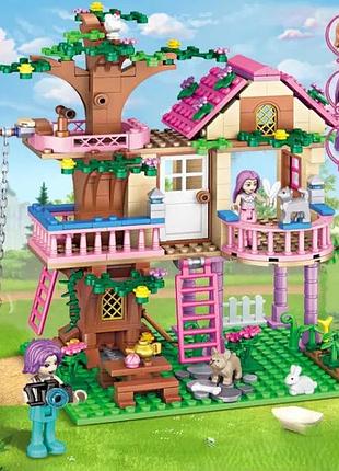 Большой детский конструктор лего домик на дереве friends lego для ребенка