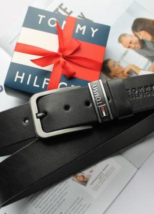 Крутой ремень tommy hilfiger черный мужской  купить наложенный платеж