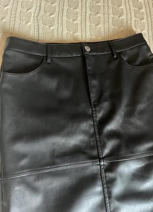 Шкіряна спідниця h&m 5