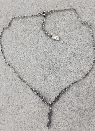 Вінтажне кольє бренду 1928 jewelry, колір срібло.