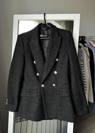 Твідовий піджак zara