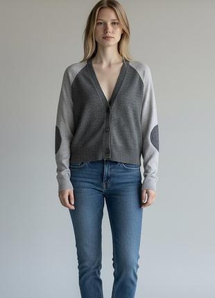 Max mara женская серая шерстяная кофточка ,кардиган !оригинал