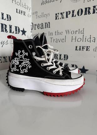 Кеди converse x keith haring run star оригінал