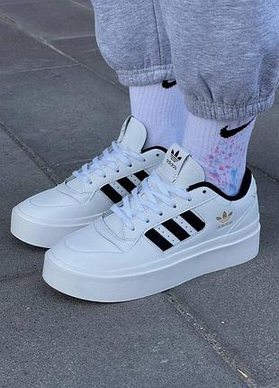 😍 женские кроссовки adidas forum bonega white black