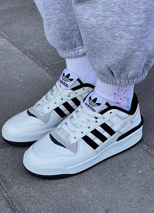 😍 жіночі кросівки adidas forum low white black