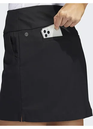 Спідниця-шорти чорна ⛳ дихаюча з розрізом та кишенями ⛳ adidas ultimate365 solid skort black ha3404 ⛳ спортивна для тенісу та гольфу