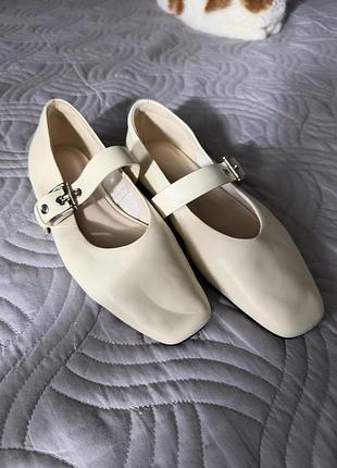 Балетки жіночі preppy молочні 38 розмір