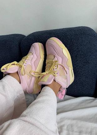 Кроссовки женские nike air jordan 4 | pearl pink / iced carmine