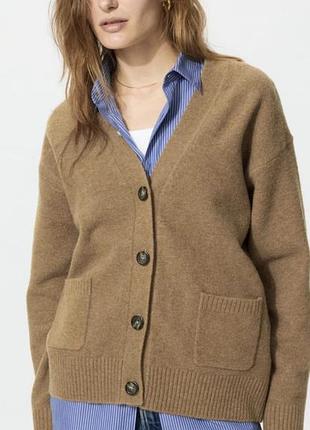 Шерстяной кардиган uniqlo размер м -l