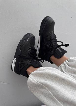 Кроссовки женские nike air jordan retro 4 | x bike black premium