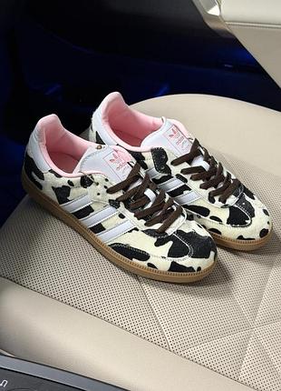 Кросівки adidas samba og cow print/pink