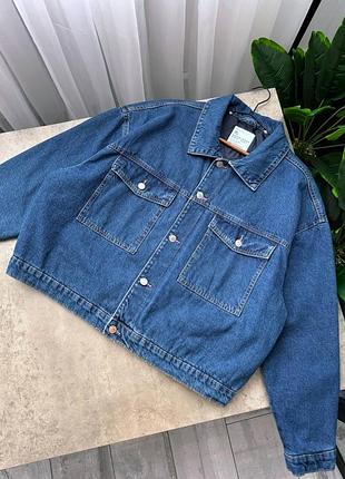 Джинсовка синього кольору з утепленням denim co