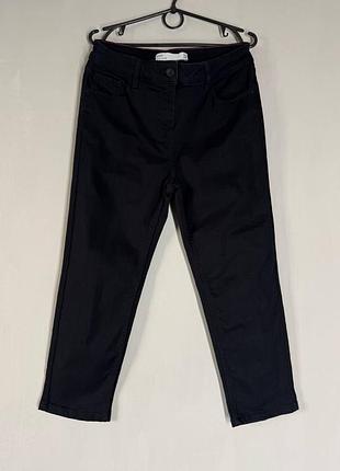 Женские черные джинсы next crop mid rise / базовые укороченные джинсы прямые (размер s / uk 12p / eur 40)