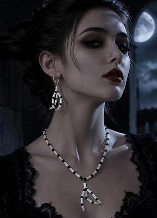 Дизайнерское колье "vampire night" 4