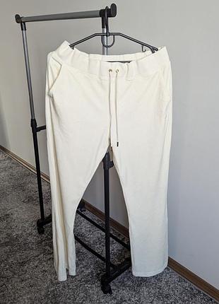 Штани спортивні juicy couture xl велюр плющ молочні