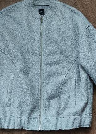 Куртка жіноча zara бомбер сірий
