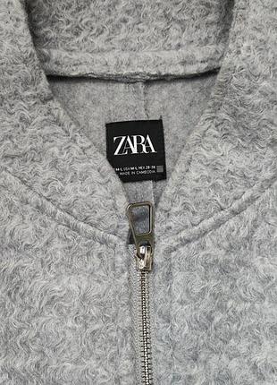 Куртка жіноча zara бомбер сірий 3