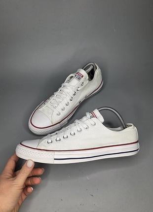 Белые низкие кеды converse chuck taylor all star ox