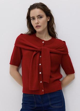 Кардиган із вовною 30% з шарфом