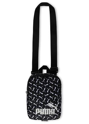 Puma phase aop portable bag 091802 01 месенджер сумка на плече маленька оригінал чорна