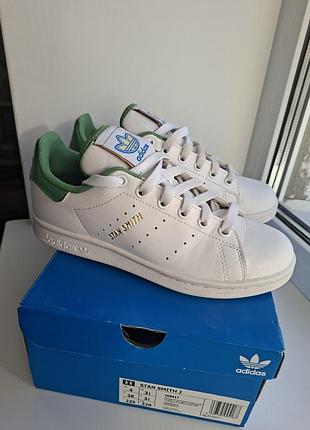 Кросівки  adidas stan smith білі з зеленим 36 розмір