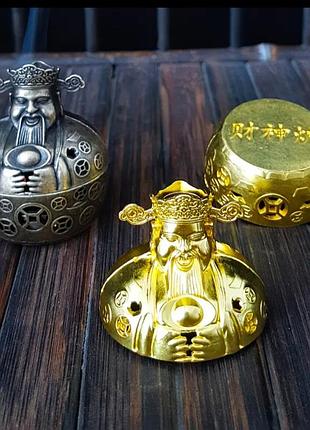 Кадильница, аромалампа, подставка для благовоний бог богатства, китайская латунная горелка под старину