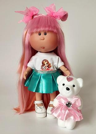 Лялька little mia nines d'onil з двома хвостиками (23 см) extra long hair